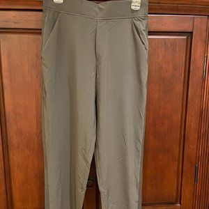 ATHLETA Brooklyn Mid Rise Ankle Pant, Olive Green, size 6 Tall